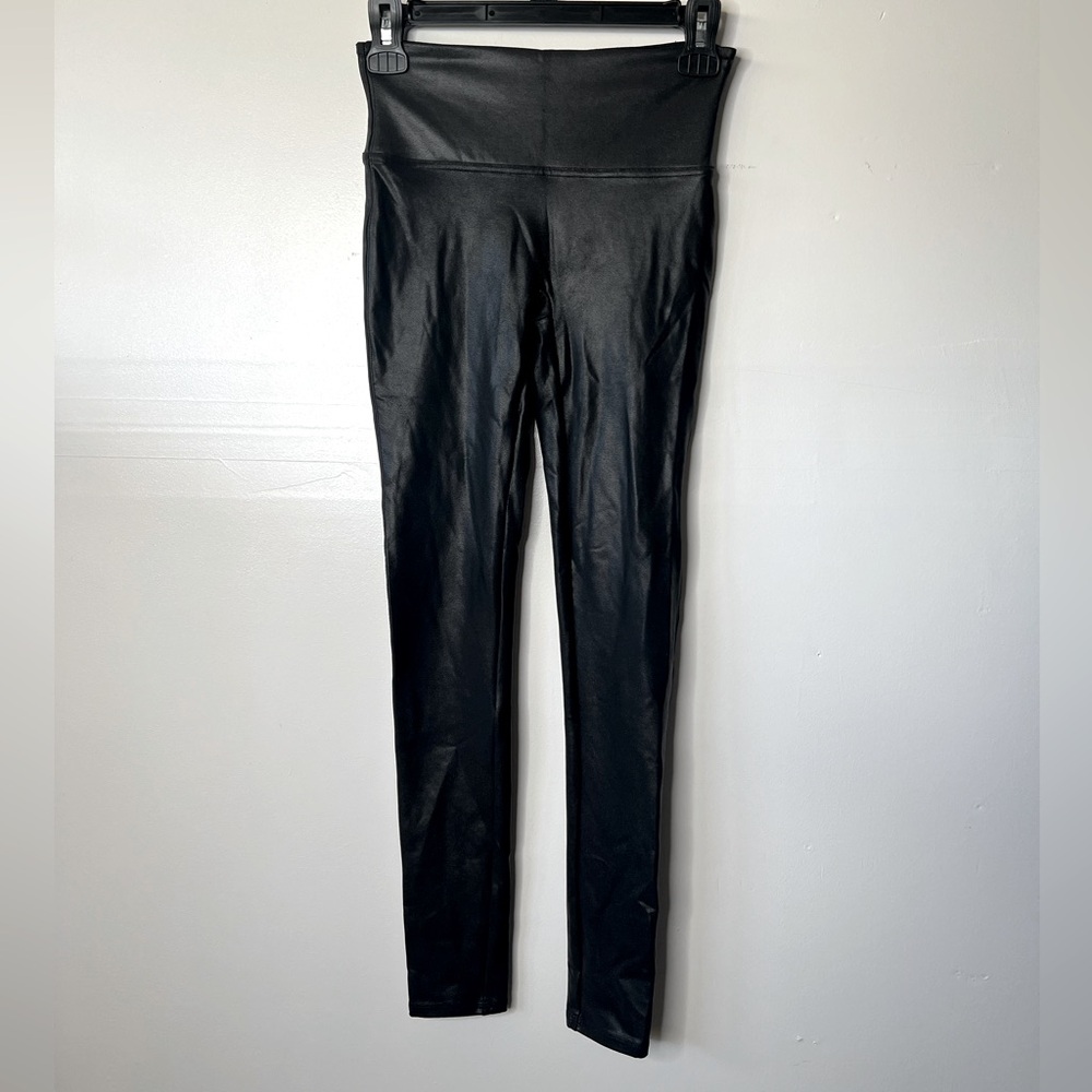 Spanx Faux Leather Black Leggings, S - Picture 5 of 10